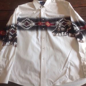 Vintage Wrangler Western Snap Long Sleeve Shirt